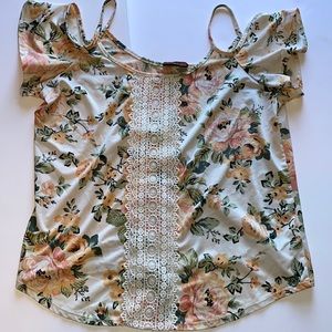 Floral, Flowy off the shoulder top